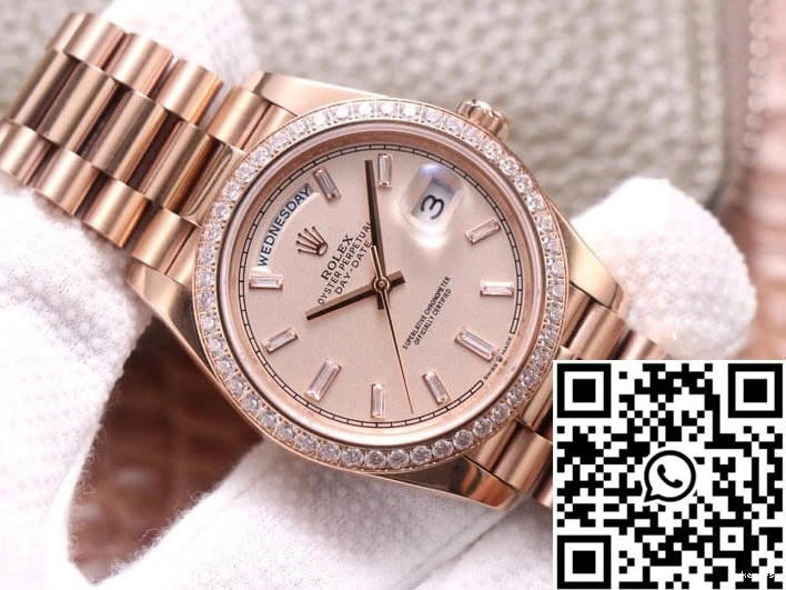 Factory Dial Diamond M228345RBR-0007 Day-Date EW Rolex Sundust 0504